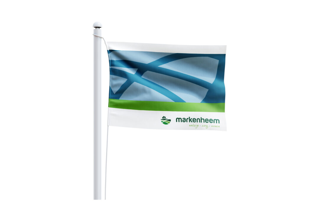 Vlag wintertaling blauw